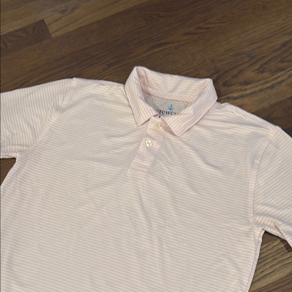 Boys Crewcuts Pink stripe Classic Polo Shirt